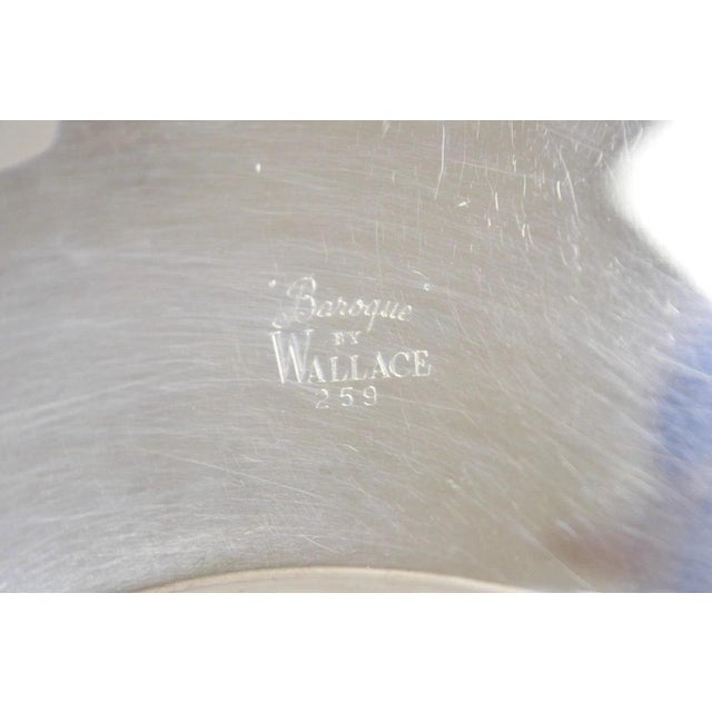 Vintage Baroque by Wallace 259 Silver Plated Meat Cutlery Serving Platter Tray For Sale - Image 10 of 11