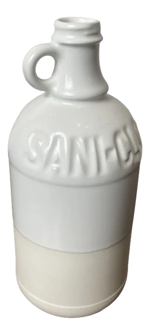 1960s White Sani-Clor White Milk Glass Jug