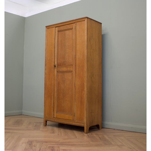 Vintage Art Deco Oak Hall Cupboard from Harris Lebus, 1930s For Sale - Image 3 of 11