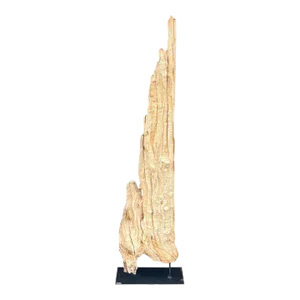 Antique Driftwood On Metal Stand