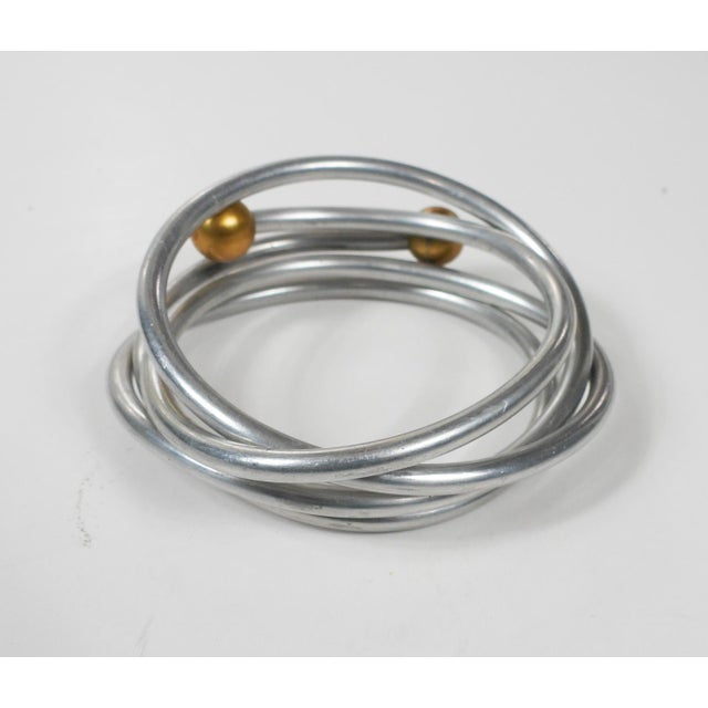 Abstract Late 20th Century Aluminum Wrap Bracelet For Sale - Image 3 of 4