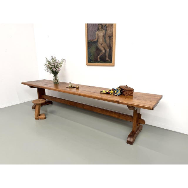 Antique Monastery Table in Oak, 1900 For Sale - Image 9 of 18