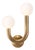 Regina Andrew Happy Steel Sconce Left Side, Natural Brass For Sale