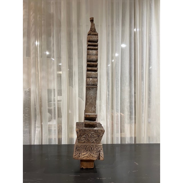 19th Century Balinese Carved Teak Temple Finial or Architectural Ornament For Sale - Image 9 of 11