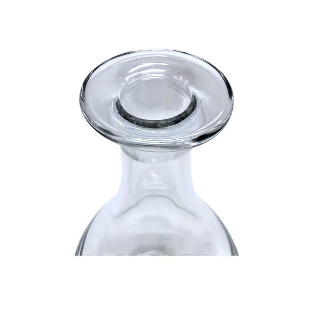 Late 20th Century Late 20th Century Val St Lambert Crystal Decanter With Stopper Elegant Handcrafted Clear Glass For Sale - Image 5 of 10
