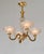 Jean Boris Lacroix A very rare French art deco chandelier made around 1935-1940 in brass and clear frosted molded-pressed...