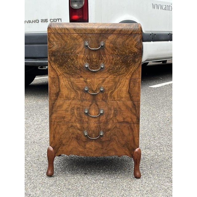 Art Deco Walnut Chest of Drawers from Maurice Adams of London W1 For Sale - Image 12 of 14