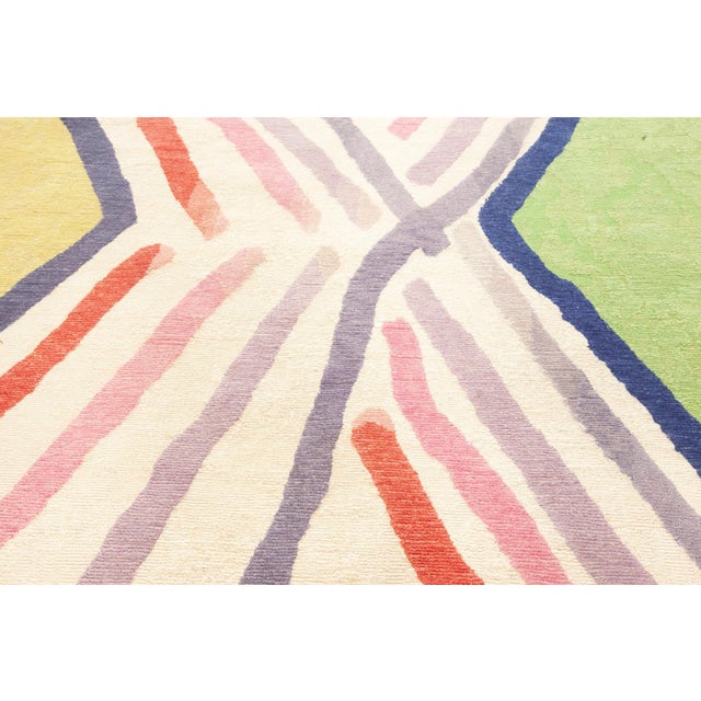 Textile Modern Geometric Art Deco Hand-Knotted Rug by Doris Leslie Blau For Sale - Image 7 of 9