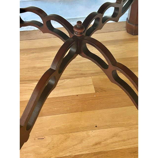 Late 20th Century Sherrill Furniture Mahogany Pembroke Drop-Leaf Side Table – Traditional Federal Style With Brass Hardware For Sale - Image 11 of 14