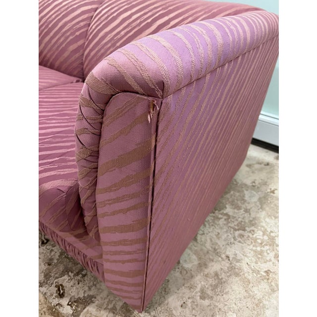 Postmodern Mauve Pink Gold Pattern Loveseats a Pair Chairish