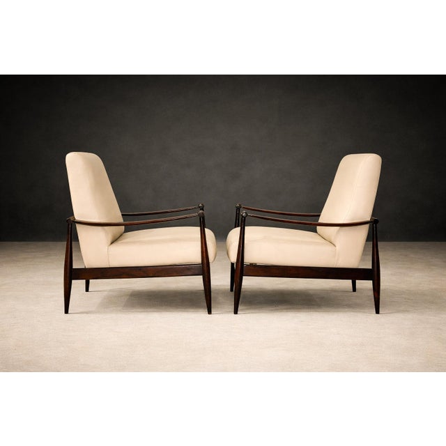Brazilian Modern Pair of “Canoa” Armchairs in Rosewood & Leather, Liceu De Artes, 1960s For Sale - Image 14 of 14