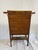 Wood Antique Victorian Wicker Rattan Sewing Stand | Lift-Top Toile Lined, Two Drawers | Edwardian Work Table, 31in For Sale - Image 7 of 18