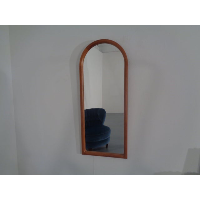 Large Cathedral Teak Mirror by Kai Kristiansen for Vildbjerg Møbelfabrik, Denmark, 1960s For Sale - Image 6 of 14