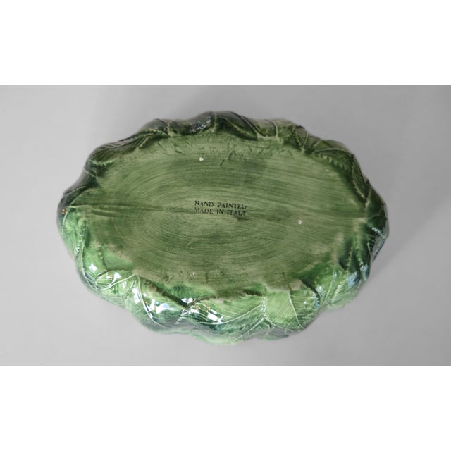 1960s Vietri Foglia Leonardo Italian Earthenware Serving Set - 13 Pieces For Sale - Image 10 of 10