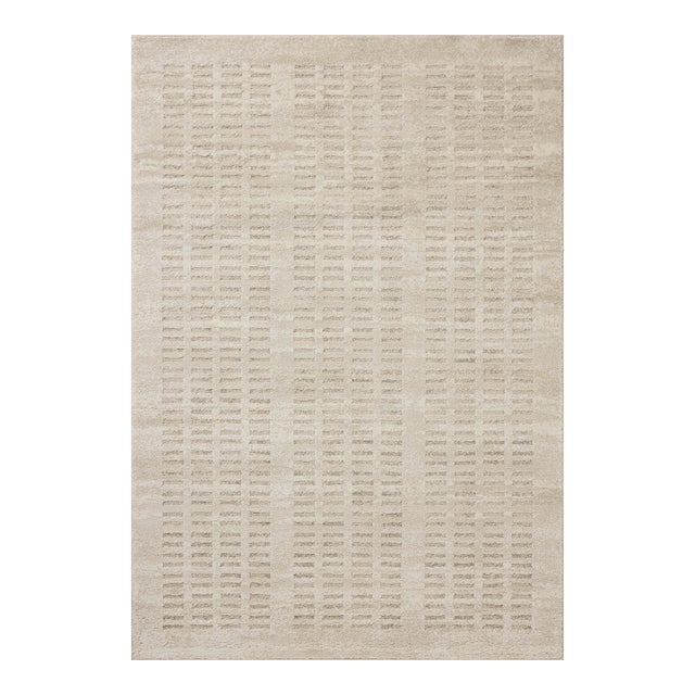 Amber Lewis x Loloi Monty Ivory / Beige 9'-2" x 13' Area Rug For Sale