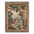 Antique French Aubusson Tapestry With Woodland Scene Surrounded by Floral Border 3'7 X 5'0 For Sale