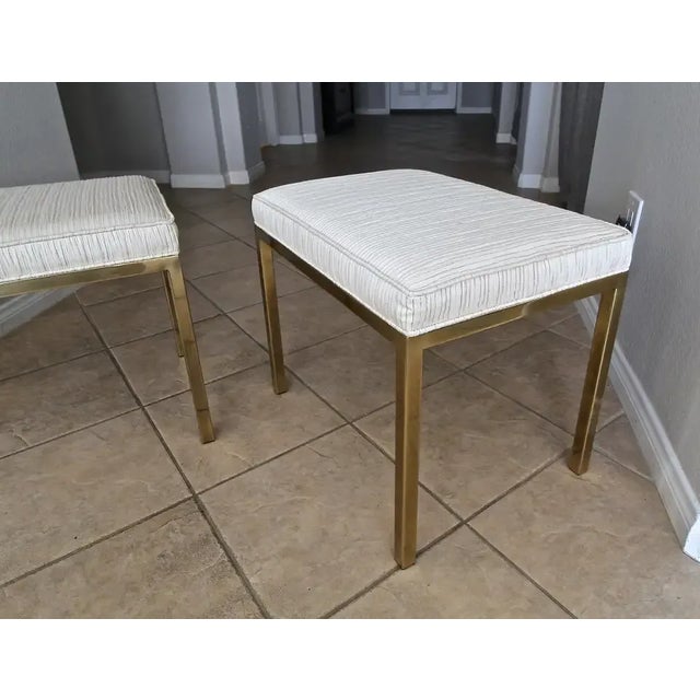Mastercraft Brass Rectangular Benches - a Pair For Sale In Palm Springs - Image 6 of 13
