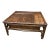 1970s Bamboo Rising Sun Square Coffee Table For Sale