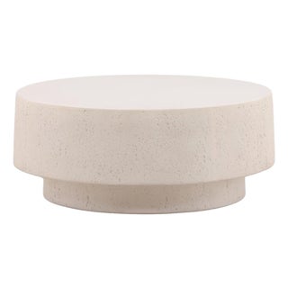 Calliope Modern White Outdoor Coffee Table For Sale