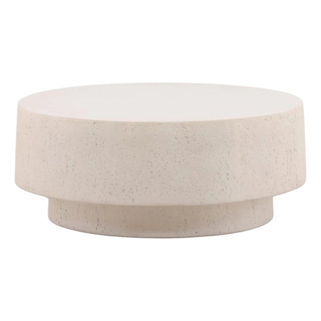 Calliope Modern White Outdoor Coffee Table For Sale