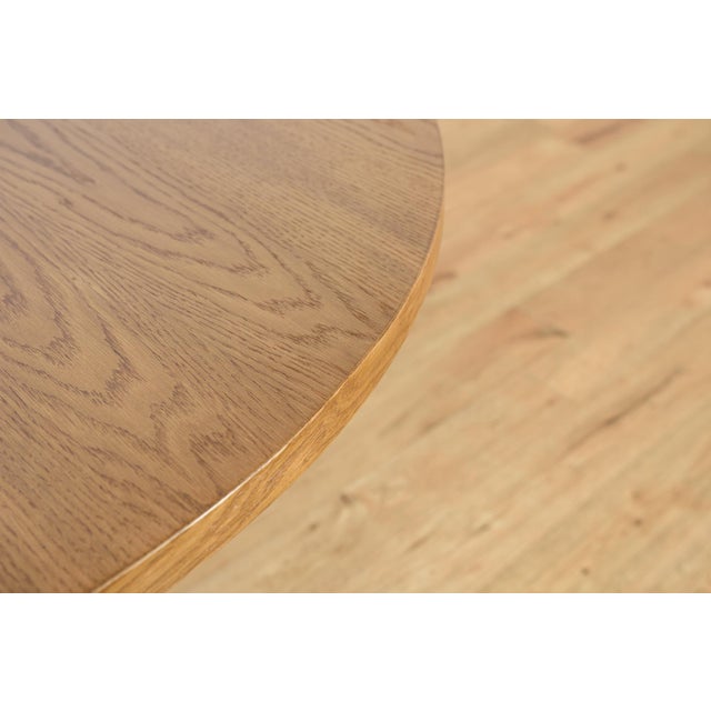 Mid-Century Modern Oak Round Dining Table, Denmark, 1970s For Sale - Image 6 of 11