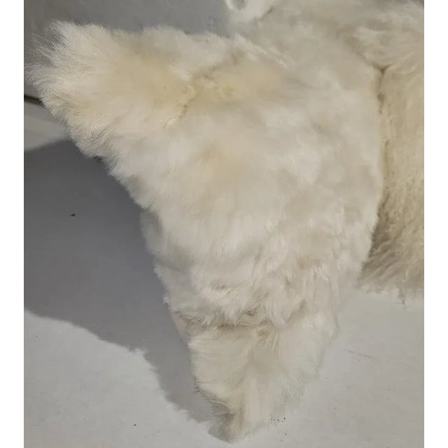 Rustic Early 20th Century Two Sheep Skin Fur Pillows For Sale - Image 3 of 6