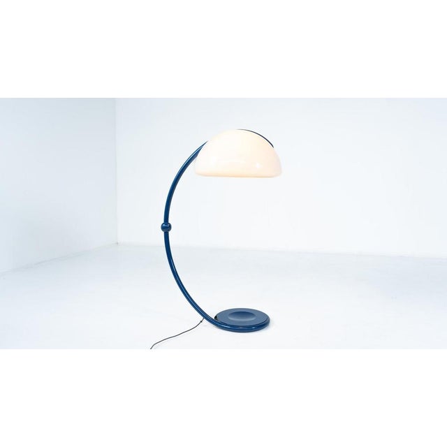 Blue Serpente Floor Lamp by Elio Martinelli for Martinelli Luce, 1960s For Sale - Image 11 of 12