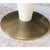 1960s Italian Mid-Century Faux Parchment Table With Beveled Edge and Hammered Brass Base For Sale - Image 4 of 7
