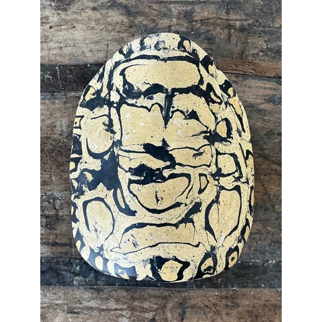 This exquisite vintage Italian scagliola turtle shell is a masterful example of high-end artisanal plasterwork. Utilizing...