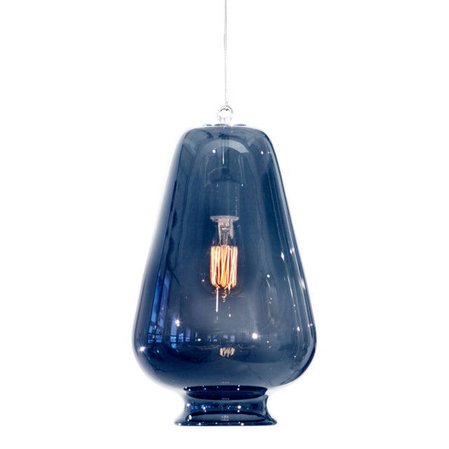 Mars Pendant Light from the Versuvius Collection in Steel Blue For Sale