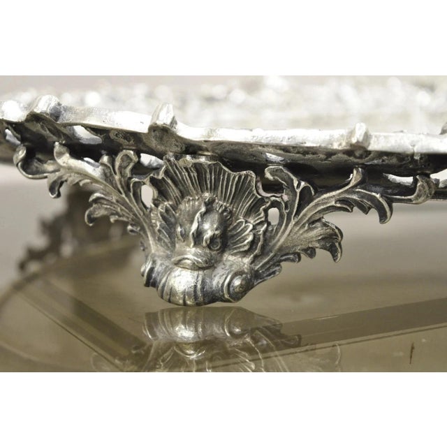 Mid 19th Century Mid 19th Century French Renaissance Bacchanal Scene Silver Plated Bacchus Figural Salver Tray For Sale - Image 5 of 15