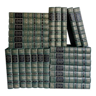 1959 Complete Funk & Wagnalls Green Hardcover Encyclopedia Set of 25 For Sale