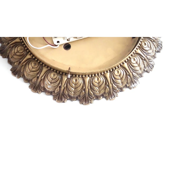 Gold Vintage Brass and Crystal Glass Ceiling Lamp, 1960s For Sale - Image 8 of 9