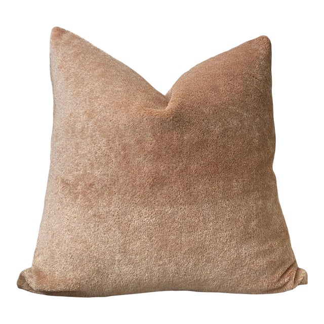 Peach Sunrise Cloud Velvet Pillow For Sale