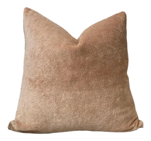 Peach Sunrise Cloud Velvet Pillow