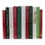 Decorative Books - Winter Holly Book Bundle - 1 Foot of Burgundy and Green Books For Sale