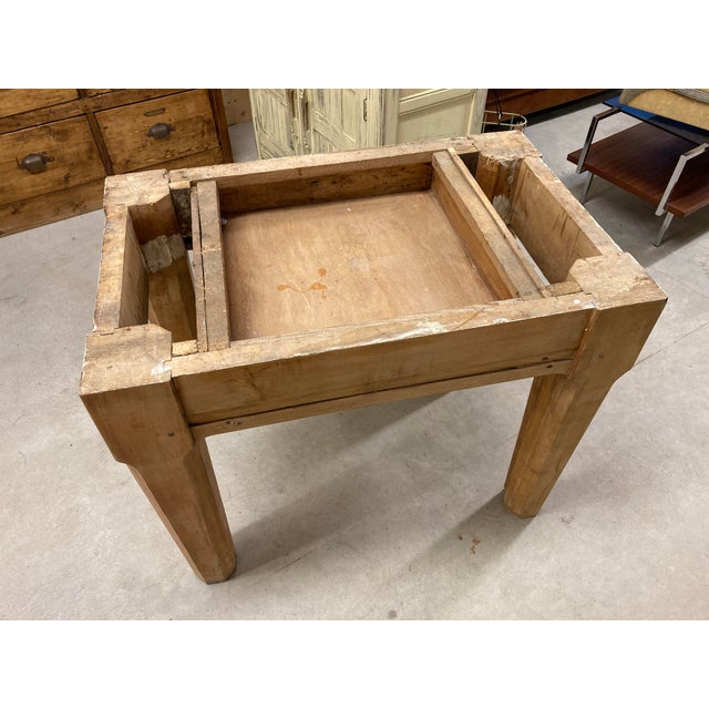 Butchers Block in Beech with Octagonal Legs, 1930s For Sale - Image 15 of 18