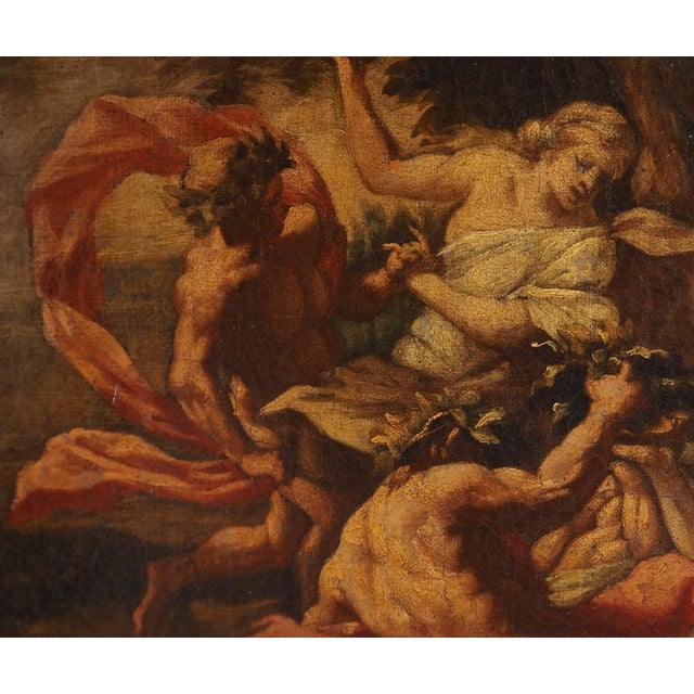 Brown French School Artist, Bacchanales, 18th Century, Oil on Canvas For Sale - Image 8 of 18
