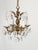 Vintage 4 Arm 4 Light Baby Pineapple Brass Cut Lead Glass Crystal Chandelier For Sale - Image 12 of 12