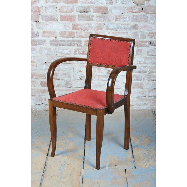 Art Deco Chairs in Beech by Jules Leleu, France, 1930s, Set of 4 For Sale - Image 6 of 14