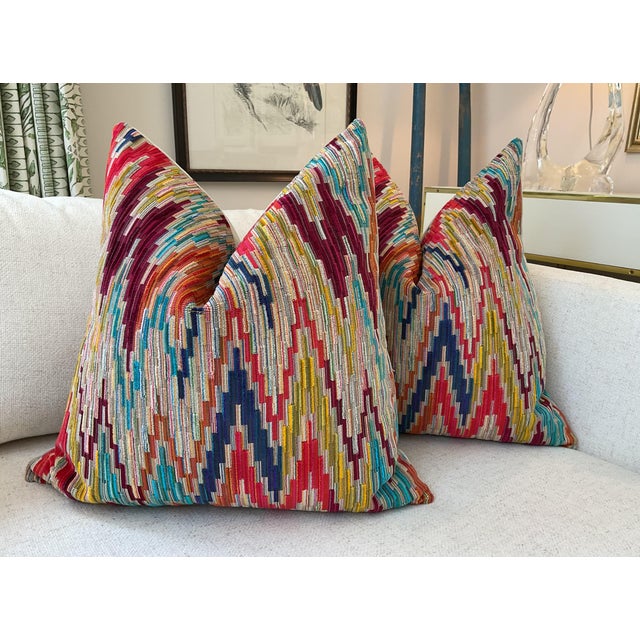 Kravet Kravet Couture “Rocky” in Caved Velvet Down-Filled 18" Pillow - Single For Sale - Image 4 of 6