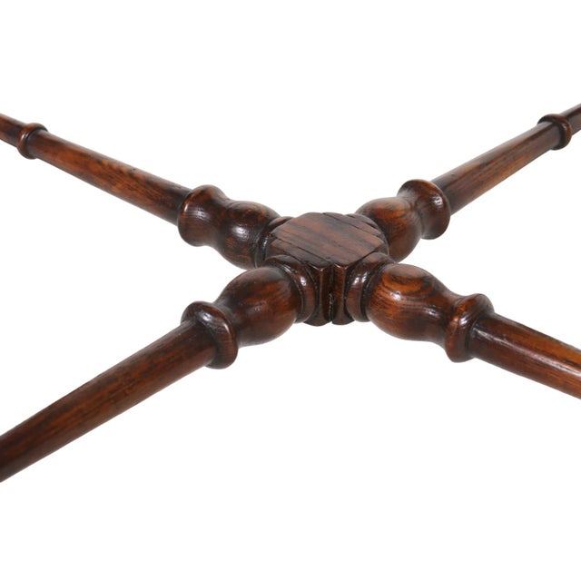 Late 20th Century Louis XVI Style Caned Oval Accent Table For Sale - Image 5 of 7