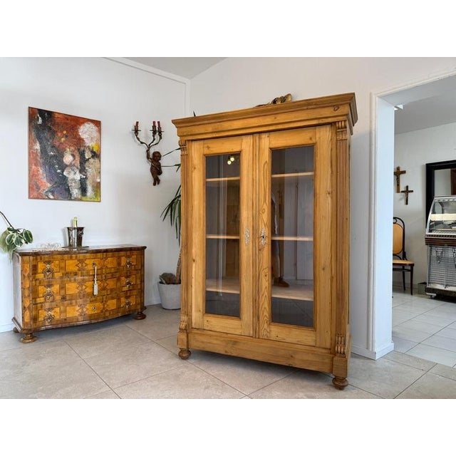Rustic Farmhouse Display Cabinet For Sale - Image 4 of 10