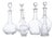 Glass and Crystal Bottles, 20th Century, Set of 6 For Sale