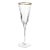 VIETRI Optical Gold Champagne Glass For Sale