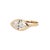Art Deco Cocktail Marquise Lab Created Diamond Ring W Earth Mined Diamonds Halo in 14k Solid Gold, Size 6.75 For Sale - Image 3 of 8