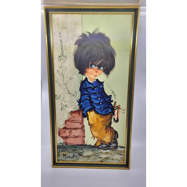 Michel Thomas, P'tits Poulbots (Little Poulbots), France, 1970, Oil on Canvas For Sale - Image 11 of 13