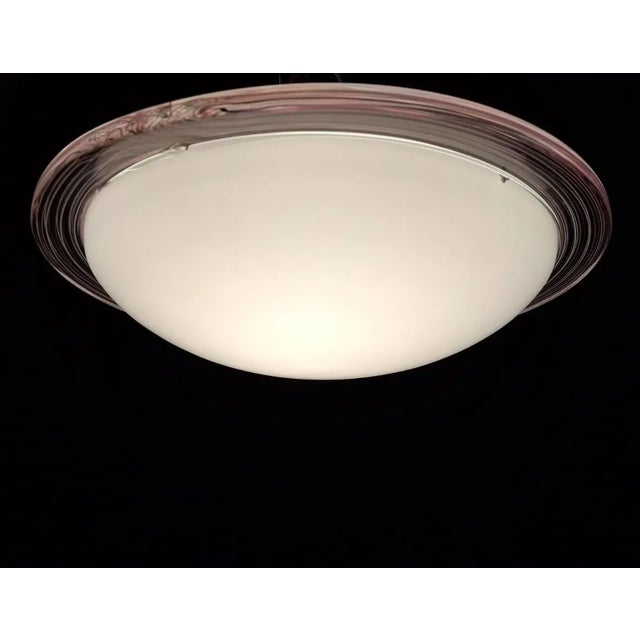 White 1960s Milky White Murano Flush Mount For Sale - Image 8 of 11