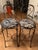 Wrought Iron Barstools - A Pair For Sale - Image 9 of 9