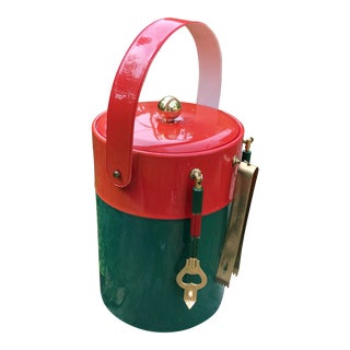 Vintage Georges Briard Holiday Ice Bucket With Tools For Sale